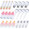 Maitys 24 Pieces Novelty Empty Lip Gloss Tubes, Ice Cream and Funny Light Bulb Shaped Lip Balm Tube, Creative Lollipop Shape, Bottle and Candy Shaped Lip Glaze Tube, Pencil Lip Oil Bottles, 6 Styles