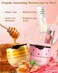 2Pcs Bee Lip Balm Honey Pot Lip Mask &amp; Lip Glowy Oil Lip Care Set, Propolis Moisturize &amp; Nourish Lip Gloss Repair Treatment , Reduce Lip Line &amp; Protect &amp; Plump Dry Cracked Lip Scrub Exfoliator -Set A