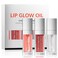 3 Color Plumping Lip Oil, 3-IN-1 Hydrating Lip Gloss Tinted Lip Balm Transparent Toot Lip Oil, Big Brush Head Glitter Shine Long Lasting Moisturizing Lip Glow Oil Nourishing Non-sticky (B#)