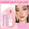 3PCS Bossup Color Changing Lip Oil V2,Magic Color Changing Lip Oil Cosmetics Lip Gloss, Warm Change Moisturizing Soft Brush Lip Gloss,Long Lasting Nourishing Lip Glow Oil Non-sticky Primer Lip Tint