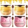 4PCS Strawberry &amp; Honey Lip Balm, Vitamin E Moisturizing Propolis Sleeping Lip Mask, Effective Reduces Lip Lines Prevention Dry and Cracked Lip Scrubs Exfoliator Smoothing Dry Lip Care
