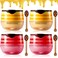 4PCS Strawberry &amp; Honey Lip Balm, Vitamin E Moisturizing Propolis Sleeping Lip Mask, Effective Reduces Lip Lines Prevention Dry and Cracked Lip Scrubs Exfoliator Smoothing Dry Lip Care