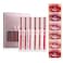 Glitter Lipgloss Set with Gift Box, 6 Colors Red Purple Rose Pink Sparkly Glossy Waterproof Colourful Glitter Shimmer Liquid Lipstick Set, Vegan &amp; Cruelty Free Nonstick Cup Makeup Lip Gloss