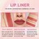 evpct 3Pcs Nude Beige Light Brown Rose Gold Lip Liner and Lipstick Set for Women DNM Matte 24 Hour Lipstick Pen and with Lip Liner Pencil Set Long Lasting 24 labial labiales mate 24 horas originales