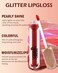 Matte Glitter Liquid Lipstick Lip Gloss- 1Pcs Long Lasting Waterproof Diamond Shimmer Red Pink Sparkly Glossy Metallic High Pigment Non-Stick Cup Tint Lip Stain, Christmas Makeup Gift for Women-05#