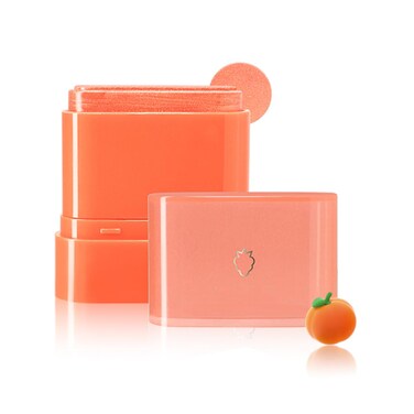 Multi-Purpose Makeup Hydrating Cream Blush Stick, Beauty Solid Moisturizer Stick For Cheek &amp; Eyes &amp; Lips，Waterproof Natural Moisture Smooth Blendable Matte Finish Face Blush Makeup (#04 Orange)