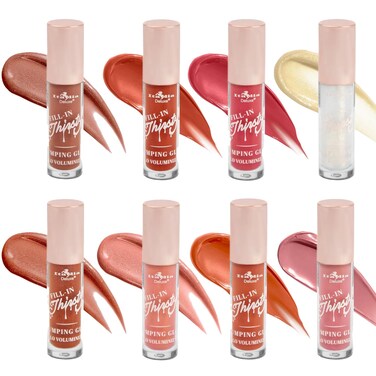 Beauty Bundle Italia Deluxe Fill-In Thirsty Plumping Gloss set of 8 hydrating &amp; shiny fuller lips