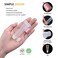 AMORIX 6PCS 10ml Lip Gloss Tubes Clear Empty Lip Balm Containers with Pink Cap Refillable Soft Cosmetic Squeeze Tubes for Lip Gloss Base Glitter Pigment Powder.