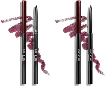 wet n wild Lip Liner Perfect Pout Matte Retractable Gel Lip Liner Pencil, Plum Together (Pack of 2)