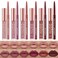 URQT 12pcs Lip Liner and Lipstick Set, 6 Velvety Matte Liquid Lipsticks + 6 Matching Smooth Lip Liner One Step Lips Long Lasting Waterproof Makeup Kits Gift Set