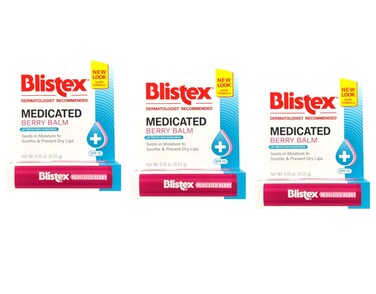 Blistex Medicated Berry Lip Balm, 3 pack