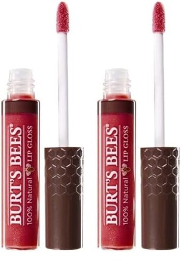 Burt's Bees 100% Natural Moisturizing Lip Gloss, Evening Glow - 1 Tube (Pack of 2)