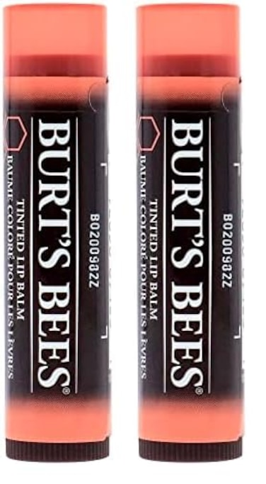 Burts Bees 100% Natural Origin Tinted Lip Balm, Zinnia with Shea Butter &amp; Botanical Waxes - 1 Tube (Pack of 2)