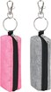 Chapstick Holder Lip Balm Sleeve Pouch Lipstick Holder Bag Lip Gloss Holder With Hook Stocking Stuffers Gift for Women (Grey, Rose Red)