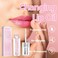 Magic Color Changing Lip Oil, Warm Change Lip Gloss, Nourishing Lip Glow Oil Upgraded Big Brush Head Moisturizing Lip Oil Long Lasting &amp; Non-Sticky Primer Lip Tint (Pink)