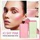 Mysense Pink Cream Blush Stick, Multi-use Makeup Blush for Cheeks Lips Eyes, Natural Matte Finish Waterproof Long-Lasting, 01 Shy Pink