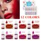 12 Colors DIY Lip Gloss Pigment Set，Liquid Pigment for Lip Gloss Natural Multifunctional High Color Rendering Red Warm Color Pigment for Lip Gloss Making-Set A