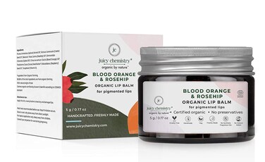 Dharma Juicy Chemistry Blood Orange &amp; Rosehip Organic Lip Balm For PiGmented &amp; Chapped Lips, 5 Gm