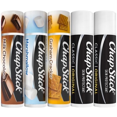 ChapStick Lip Care Bundle &ndash; S&rsquo;Mores Collection + Classic Original Lip Balm, 0.15 Oz Ea (5 Piece Set)