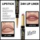 evpct 1Pcs Nude Brown Velvet Matte Lip Liner and Lipstick Combo Set Kit for Women, DNM Magic 24 Hours Lipstick and Lip Liner Makeup Set Stain Long Lasting Waterproof labial, 48#