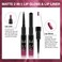 evpct 1Pcs Rose Red Plum Lip Stain Paint Matte Lip Liner and Lipstick Set Long Lasting Smudge Proof labiales matte mate larga duracion listip 24 hours a prueba de agua mate 24 horas originales,37#