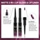 evpct 1Pcs Dark Purple Plum Lip Stain Paint Matte Lip Liner and Lipstick Set Long Lasting Smudge Proof labiales matte mate larga duracion listip 24 hours a prueba de agua mate 24 horas originales,01#