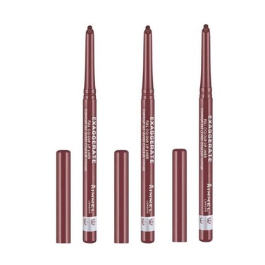 Rimmel Exaggerate Lip Liner Addiction, 0.008 Ounce, Pack of 3