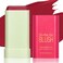 Blush Stick for Cheeks - Cream Makeup Blush Wand, Solid Moisturizer Stick for Cheeks Tint, Natural Blendable Waterproof Korean Matte Long-Lasting Smooth Blushes (#02 Hot Red)