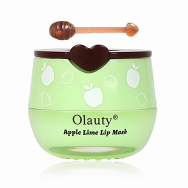 Apple Lime Sleeping Lip Mask, Bee Lip Balm Honey Pot, Lip Mask Overnight Propolis Moisturizing Lip Balm with Stick, Hydrating Repair Prevention Dry &amp; Cracked Lip Scrubs Exfoliato