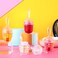 28 Pieces Honey Pots Shaped Lip Gloss Tube Empty Lip Gloss Containers Lip Balm Bottle Refillable Cute Lipstick Tubes with Wand for Women DIY Cosmetics(Clear)