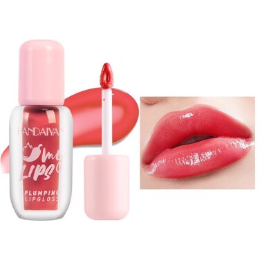 Plumping Lip Gloss With Chili Extract, Fuller Lips Instantly! Ultra-Hydrating &amp; Nourishing, Volumizes, High-Shine, Lip Plumping Lip Tint Lipstikc, and Define Your Lips Naturally (B, 03)