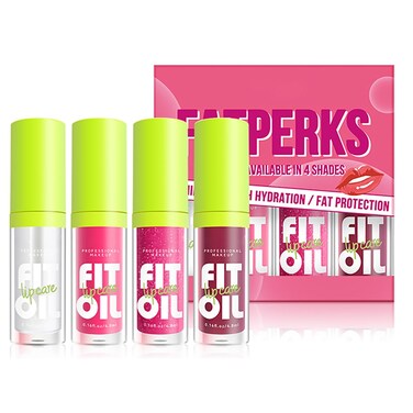 Hydrating Lip Oil, Big Brush Head Lip Glaze Shiny Transparent Lip Glow Oil, Nourishing &amp; Non-sticky Long Lasting Fresh Clear Smooth Lip Care Plumping Lip Oil (Set A)
