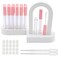 10cm Empty Lip Gloss Tubes With Wand Lipgloss Tubes Cute With Pink Lids Lip Balm Bulk Refillable Cosmetic Containers Diy Lip Gloss Making Kit（20pcs）