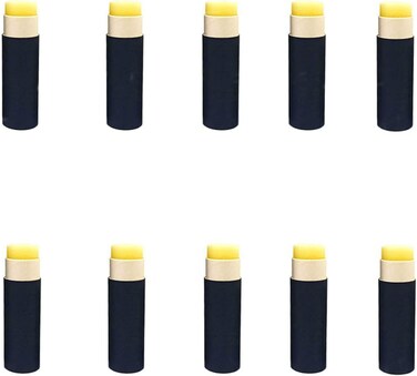 10 Pack 15ml Paperboard Lip Balm Tubes Kraft Paper Lipstick Tube Cardboard 0.5 Oz Empty Deodorant Container Solid Perfume Tube Cosmetic Box for DIY Chapstick Deodorant Crayon(Black)