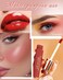 Hydrating Tinted Lip Gloss,1Pcs High Pigmented Red Pink Liquid Lipstick Lip Tint Stain,Long Lasting Waterproof Lipstain,Color Stay Silky Lipgloss Lip Glaze,Women's Day Makeup Gift for Women-02#
