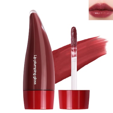 Juicy Lip Plumping Gloss, Tinted Lip Gloss Lip Plumper, Hydrating Moisturizing Lip Tint Stain, Highly Pigmented High Shine Glossy Lip Oil, Long-Lasting Lip Gloss For Women Girls Dry Lip Care-04#