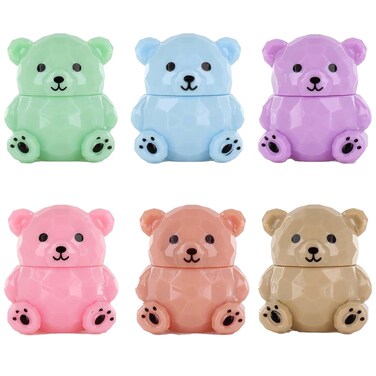 Bundle Teddy Bear Fruity Lip Balm Set, 6 Flavors, Twistable,Smoother Lips Set of 6 Moisturizing Nourishing &amp; Hydrating For Dry Chapped Lips For Women, Girls &amp; Tweens Beary Best