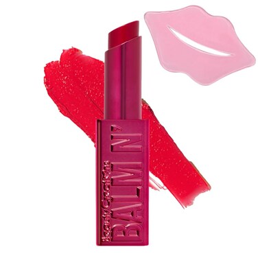 Beauty Bundle, Beauty Creations Balm N' Cute Scented Tinted Lip Balm, Limited Edition, Natural Colors, Long Lasting, Moisturizing w Collagen Lip Mask (Raspberry)