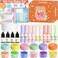 Lip Balm Making Kit, JCOOS Make Your Own Lip Balm, DIY Kids Lip Balm, Lip Gloss Making Kit, Beeswax, Shea Butter, Flavor Oil, Lip Balm Tubes, Moisturizing Lip Balm, Crafts for Girls, Tween Girls Gifts