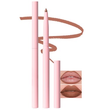 Kaely Matte Velvet Lip Liner Pencils Retractable for Shaping &amp; Sculpting Lips, Light Orange Lip Pencils for Women Long Lasting Waterproof Rich Lip Colors Liner Crayon Lipstick delineador de labios 04
