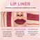 Kaely 2in1 Dark Plum Wine Red Lip Liner &amp; Lipstick Set Kit for Women, DNM Matte Lips Kit with Lip Liner Lip Stains Long Lasting Waterproof 24 Hour Lipstick and Lip Liners Combo Lipliners Pencil 06