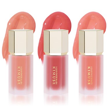 KIMUSE Liquid Blush - Soft Cream Blush for Cheeks, Long-Wearing, Waterproof &amp; Smudge Proof, Dewy Finish