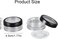 6 Pcs 10g 10ml Plastic Empty Travel Powder Container Loose Powder Compact Case Clear Makeup Jar Cosmetic Cream Face Powder Blusher Foundation Container Pots With Sifter and Black Rimmed Lid