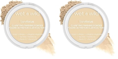 wet n wild Bare Focus Clarifying Finishing Powder   Matte   Pressed Setting Powder Fair-Light (Pack of 2)