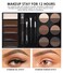 MAEPEOR Eye Brow Kit Waterproof Eyebrow Palette Set 12 Colors Eyebrow Powder 5 Colors Brow Wax 3 Brushes 1 Eyebrow Pencil for Novice and Professional (Set 00)