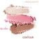 3-in-1 Blendable Trio, Contour and Highlight Blush Makeup Palette, Cream Bronzer, Silky Smooth Powder Blush, Shimmer Highlighter Makeup Powder, Pink Brown Eyeshadow Palette with Mirror(03)