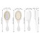 Vanity Set Comb Brush Mirror: Hand Mirror Comb Set Brush, Comb, Mirror Set with Storage Holder for Women Girl Creative （White）