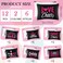 48 Pcs Cheer Gift Kit for Girls: 12 Canvas Makeup Bags, 12 Scrunchies, 12 Makeup Mirrors, 12 Lipstick/Lip Balm Keychains for Cheerleaders