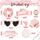 48 Pcs Bridesmaid Proposal Gifts Scrunchies Square Hair Claws Sunglasses Jewelry Storage Boxes Eye Masks Mini Makeup Mirrors Ceramic Jewelry Trays Gua Sha Facial Tool Bridal Gift for Wedding