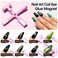 Gellen 5 in 1 Cat Eye Magnet for Nails, Multi-function Strong Magnetic Nail Tools,3D Cat Eye Gel Nail Polish Wand Stick Tools Accessories for Nail Art, Salon, Manicure (Pink)